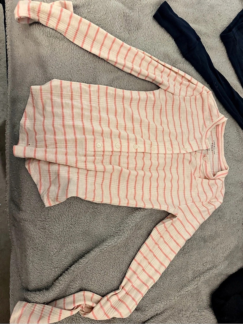 Striped Button Down shirt in White & Pink